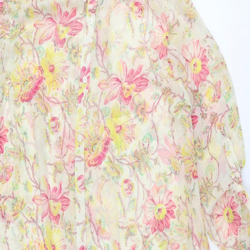 C. Wonder Womens Multicoloured Floral Polyester Shirt Dress Size 20 Collared Button