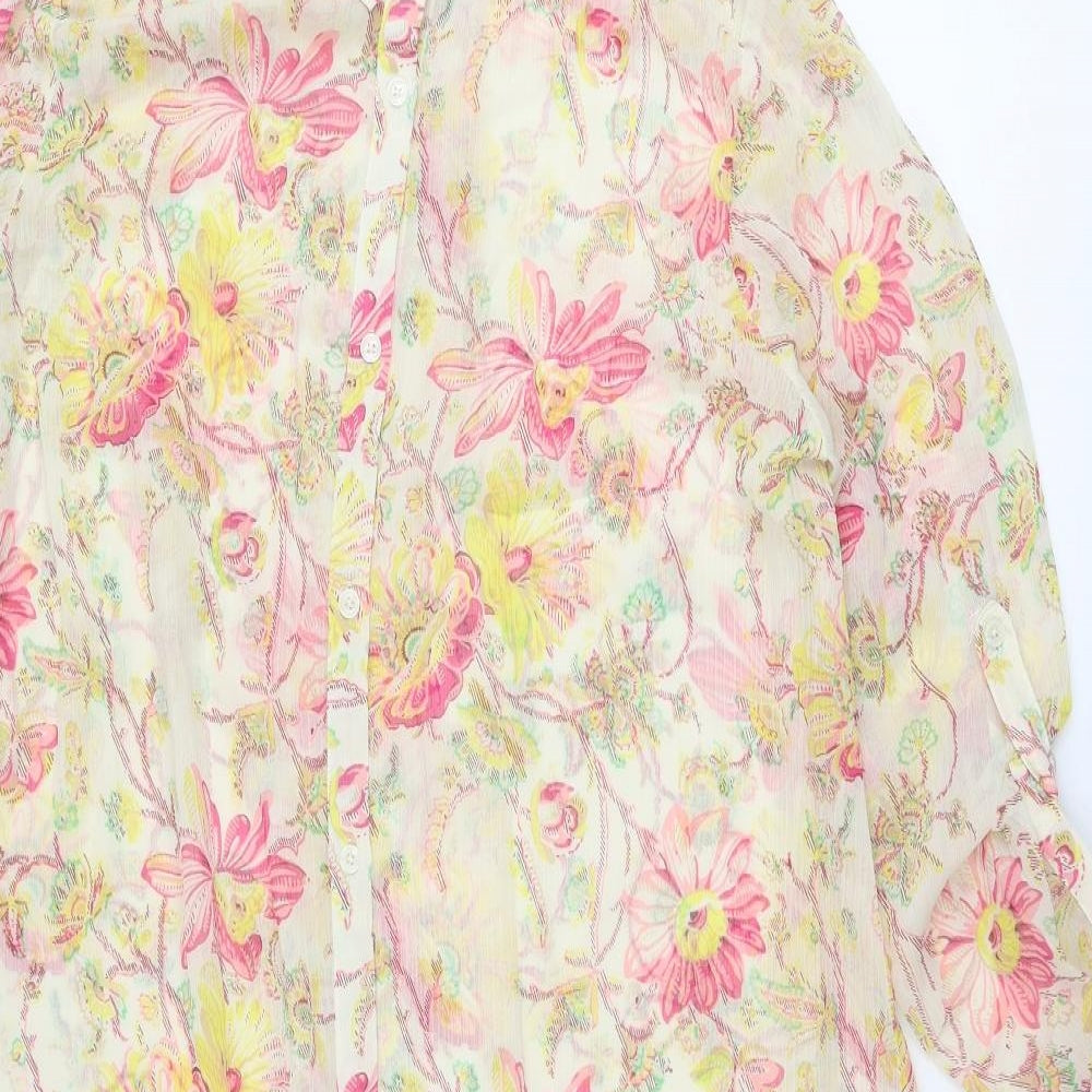 C. Wonder Womens Multicoloured Floral Polyester Shirt Dress Size 20 Collared Button