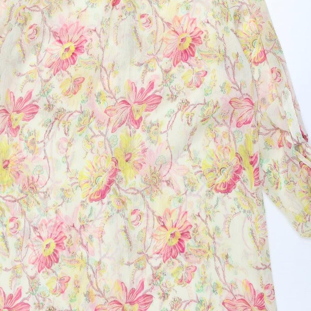 C. Wonder Womens Multicoloured Floral Polyester Shirt Dress Size 20 Collared Button