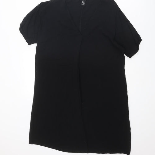 New Look Womens Black Viscose A-Line Size 12 V-Neck Pullover