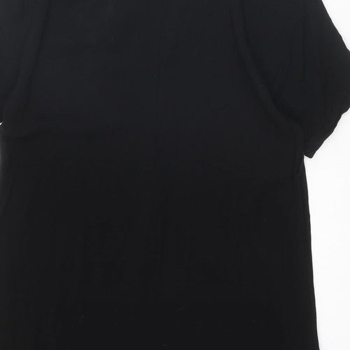 New Look Womens Black Viscose A-Line Size 12 V-Neck Pullover