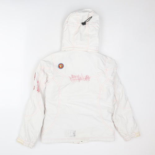 Protest Womens White Windbreaker Jacket Size XS Zip