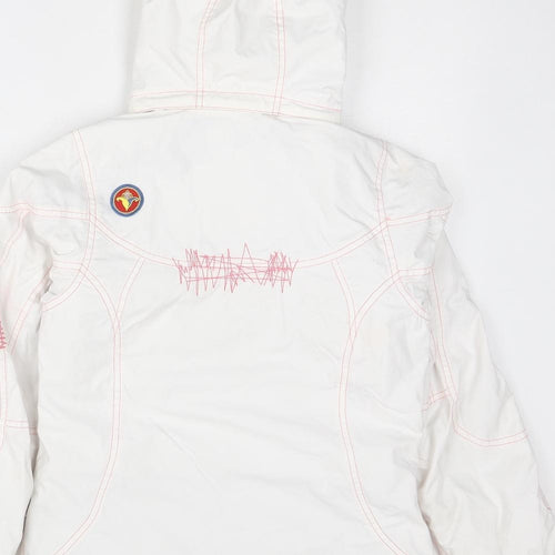Protest Womens White Windbreaker Jacket Size XS Zip