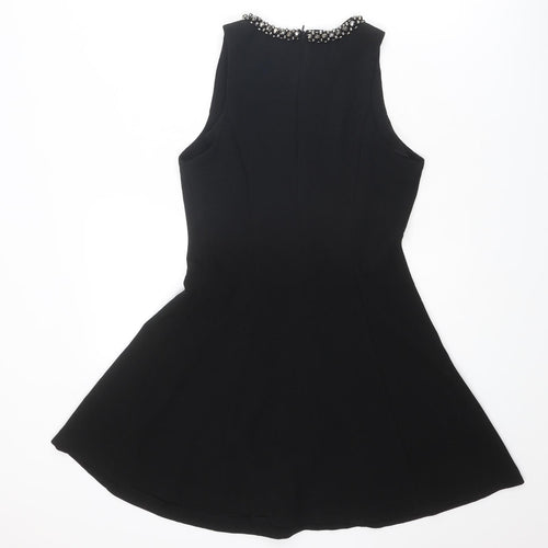 FOREVER 21 Womens Black Polyester Fit & Flare Size M Round Neck