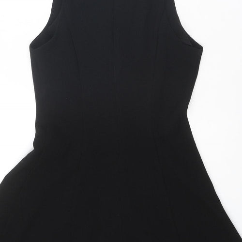 FOREVER 21 Womens Black Polyester Fit & Flare Size M Round Neck