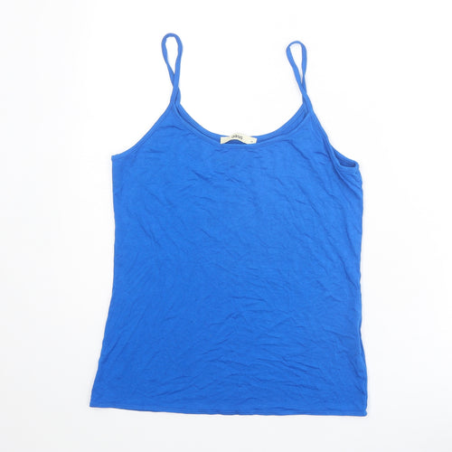 Oasis Womens Blue Viscose Basic Tank Size M Round Neck