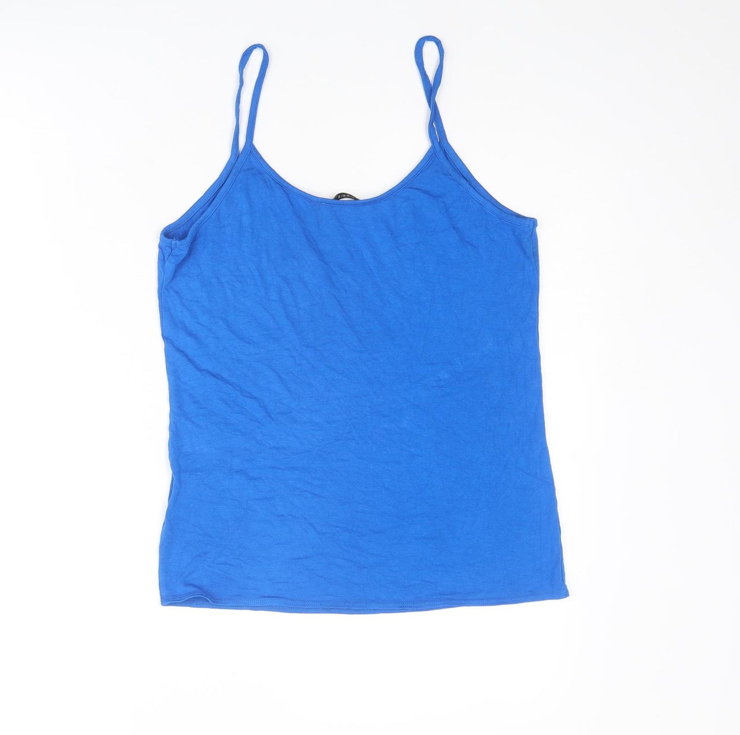 Oasis Womens Blue Viscose Basic Tank Size M Round Neck