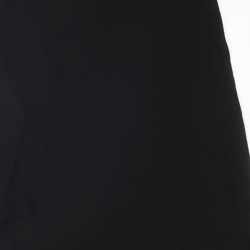 Marks and Spencer Womens Black Polyester A-Line Skirt Size 38 in