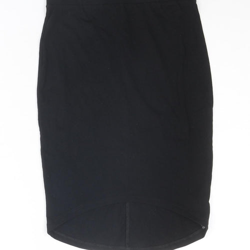 ASOS Womens Black Cotton Bandage Skirt Size 4