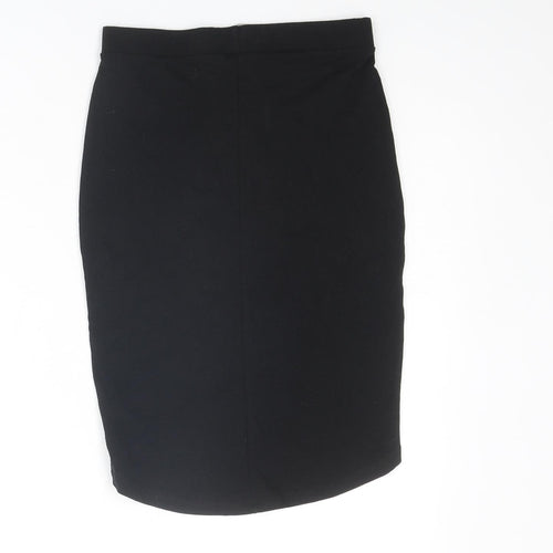 ASOS Womens Black Cotton Bandage Skirt Size 4