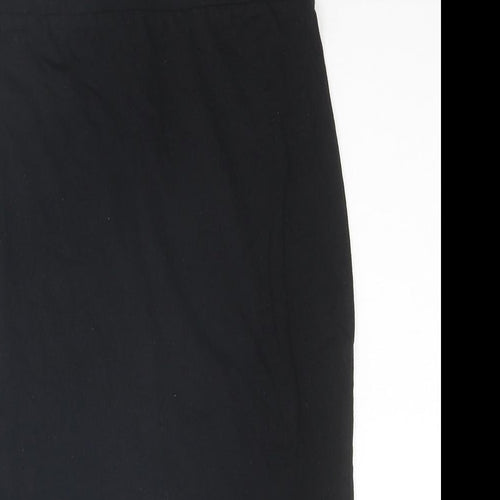 ASOS Womens Black Cotton Bandage Skirt Size 4