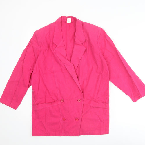 BHS Womens Pink Jacket Blazer Size 10 Button