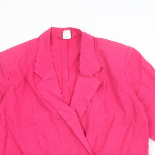 BHS Womens Pink Jacket Blazer Size 10 Button