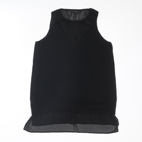NEXT Womens Black Round Neck Viscose Vest Jumper Size M