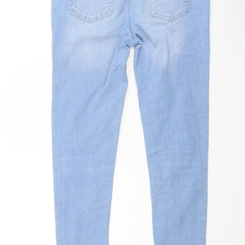Denim & Co. Girls Blue Cotton Jegging Jeans Size 10-11 Years Regular Pullover