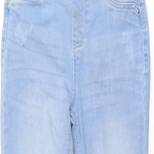 Denim & Co. Girls Blue Cotton Jegging Jeans Size 10-11 Years Regular Pullover