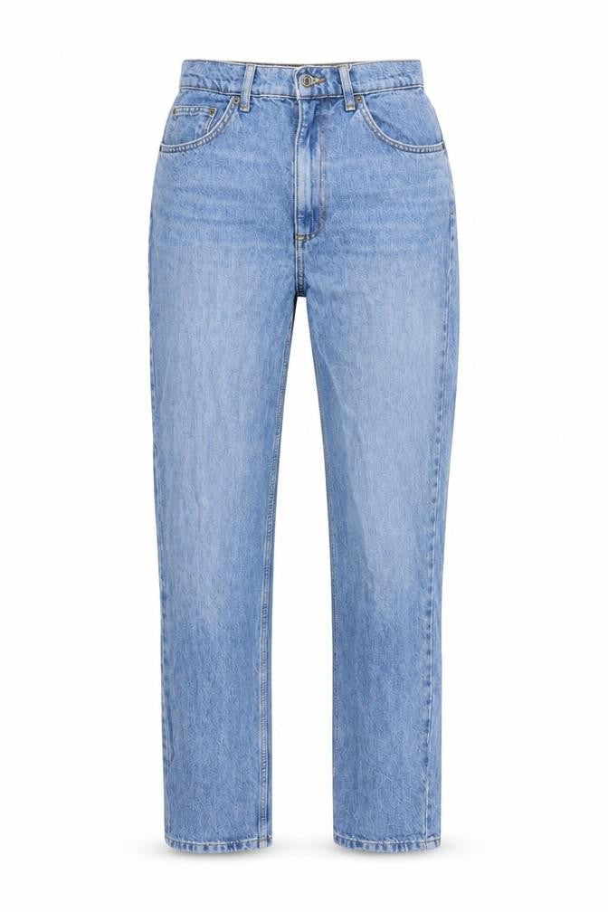 ASOS Womens Blue Cotton Straight Jeans Size 28 in Regular Zip