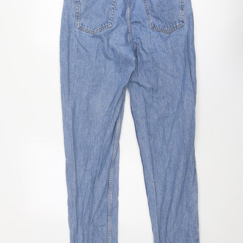 ASOS Womens Blue Cotton Straight Jeans Size 28 in Regular Zip