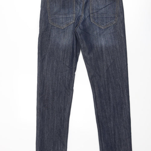 Denim & Co. Mens Blue Cotton Straight Jeans Size 30 in Regular Button