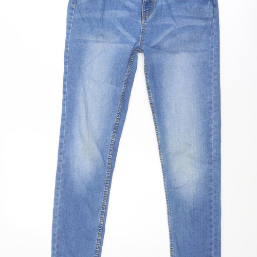 Denim & Co. Boys Blue Cotton Skinny Jeans Size 13-14 Years Regular Zip
