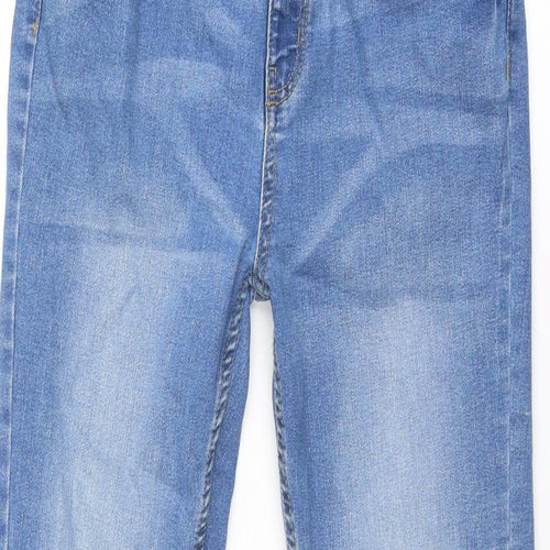 Denim & Co. Boys Blue Cotton Skinny Jeans Size 13-14 Years Regular Zip