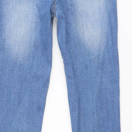 Denim & Co. Boys Blue Cotton Skinny Jeans Size 13-14 Years Regular Zip