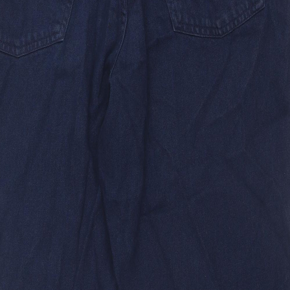 Winzone Mens Blue Cotton Straight Jeans Size 42 in Regular Zip
