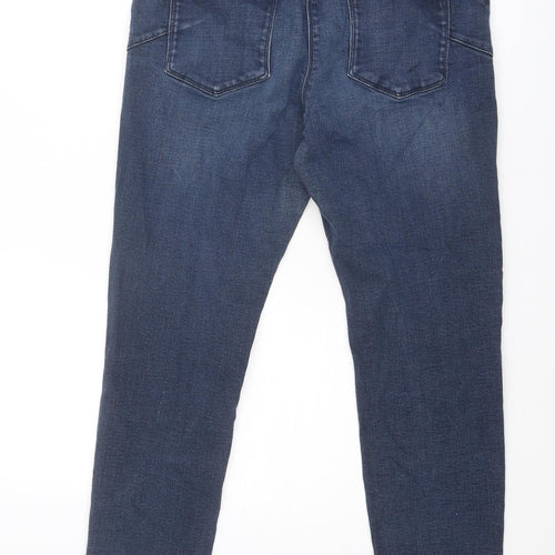 NEXT Womens Blue Cotton Skinny Jeans Size 16 Regular Zip