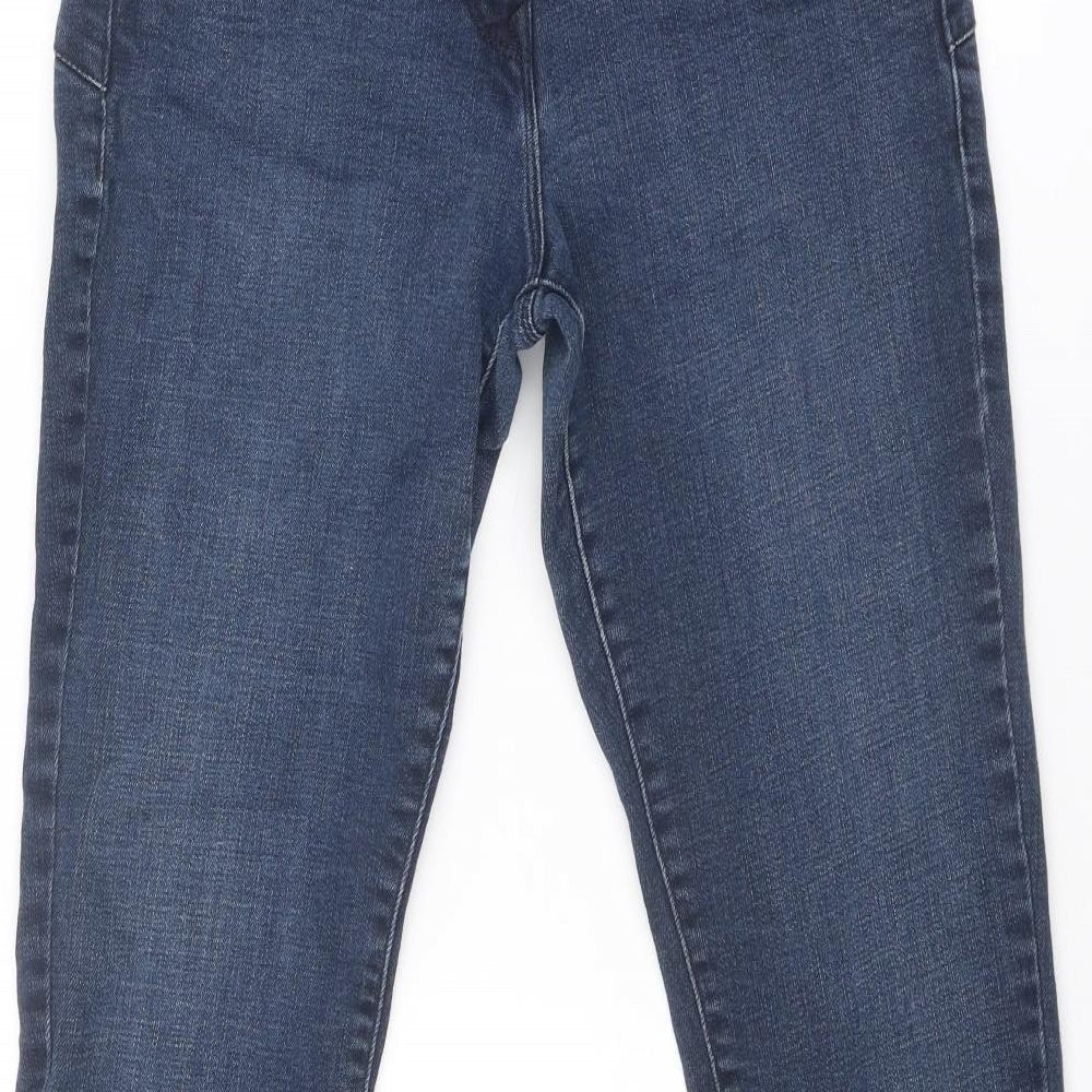 NEXT Womens Blue Cotton Skinny Jeans Size 16 Regular Zip