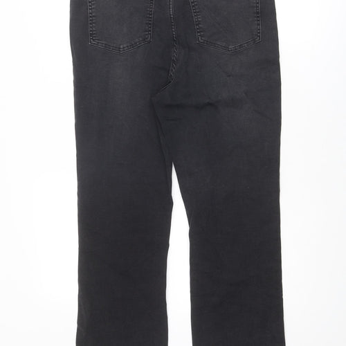 Urban Bliss Womens Black Cotton Straight Jeans Size 14 Regular Zip