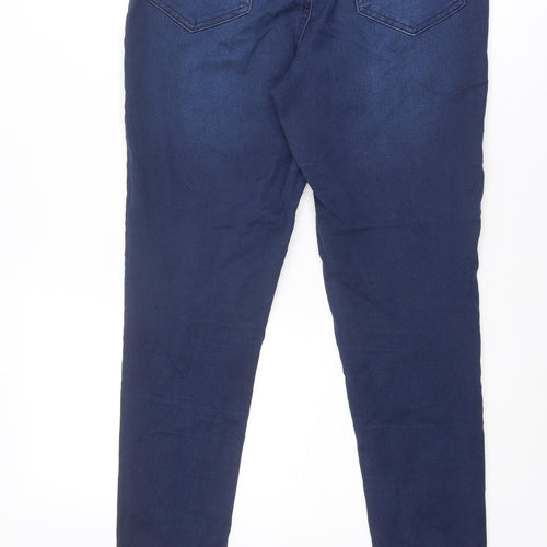 F&F Womens Blue Cotton Jegging Jeans Size 14 Regular