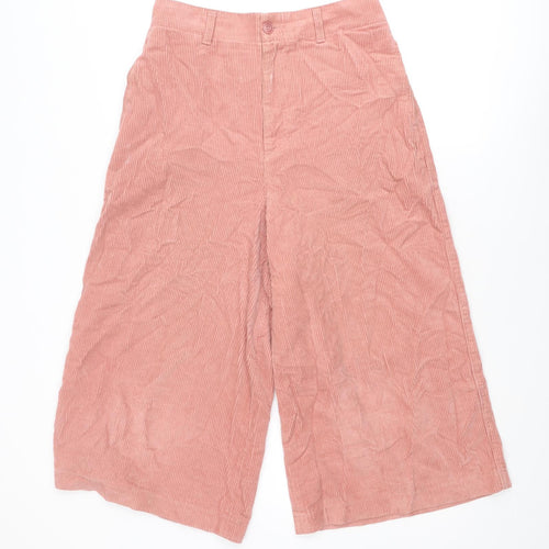 Uniqlo Womens Pink Cotton Trousers Size 30 in Regular Zip