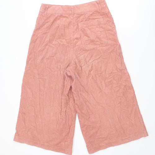 Uniqlo Womens Pink Cotton Trousers Size 30 in Regular Zip