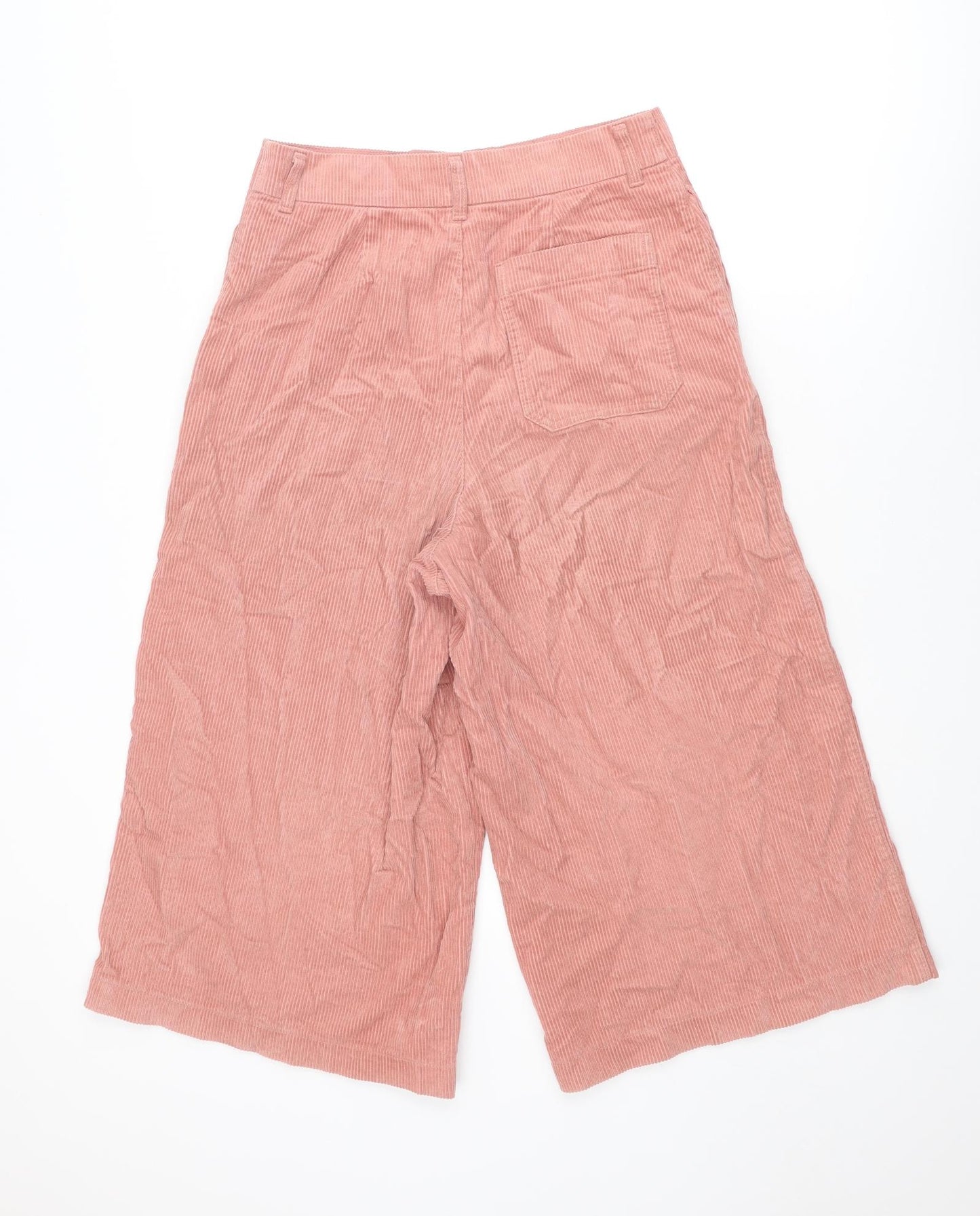 Uniqlo Womens Pink Cotton Trousers Size 30 in Regular Zip