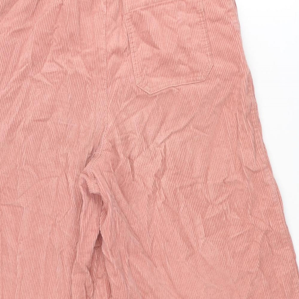 Uniqlo Womens Pink Cotton Trousers Size 30 in Regular Zip