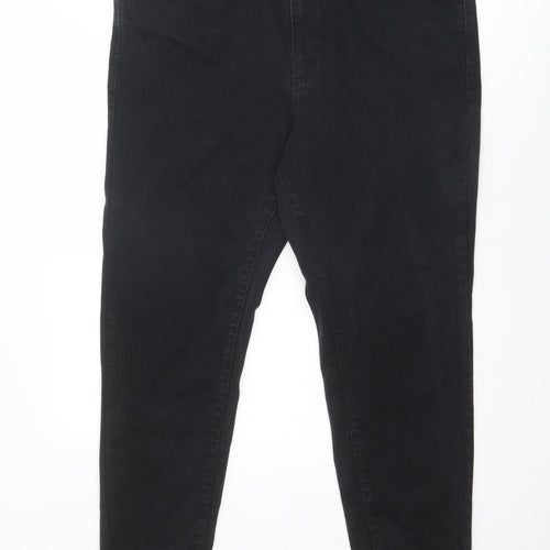Autograph Womens Black Cotton Skinny Jeans Size 18 Regular Zip