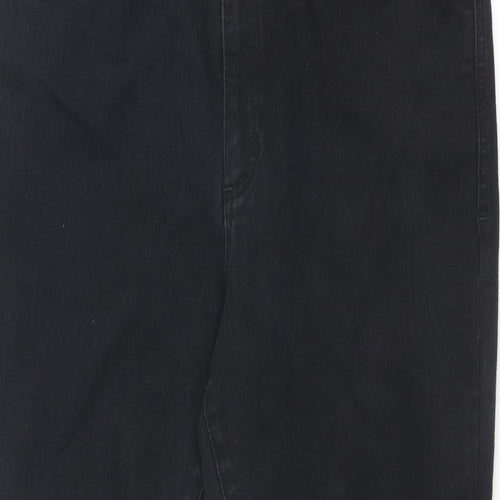 Autograph Womens Black Cotton Skinny Jeans Size 18 Regular Zip