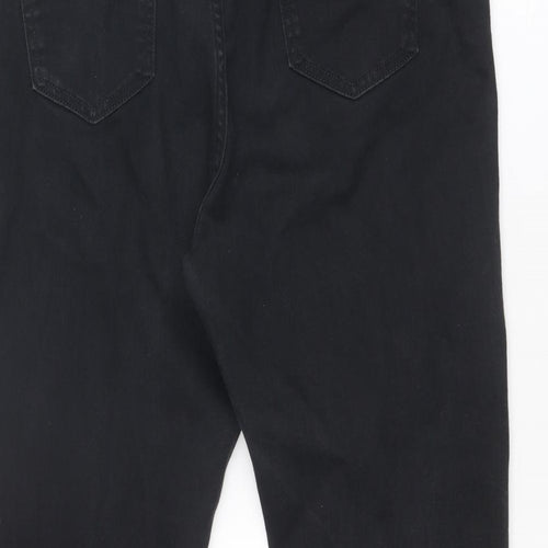 Autograph Womens Black Cotton Skinny Jeans Size 18 Regular Zip