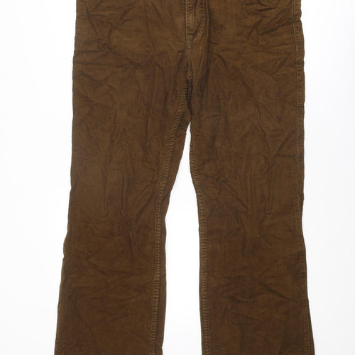 Timberland Mens Brown Cotton Trousers Size 36 in Regular Zip