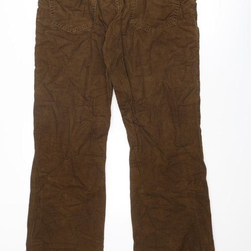 Timberland Mens Brown Cotton Trousers Size 36 in Regular Zip