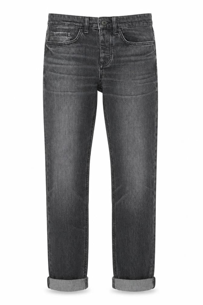 River Island Mens Grey Cotton Straight Jeans Size 26 in Slim Zip