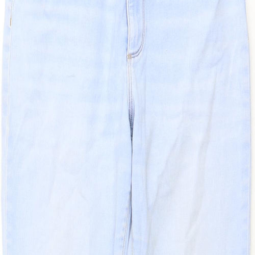 River Island Girls Blue Cotton Skinny Jeans Size 15-16 Years Regular Zip