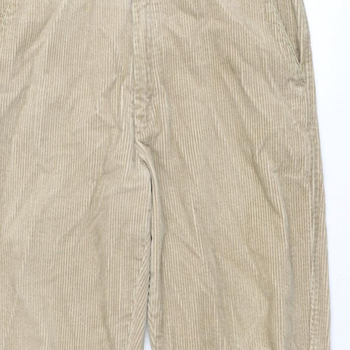 Samuel Windsor Mens Beige Cotton Trousers Size 34 in Regular Zip - Short Leg