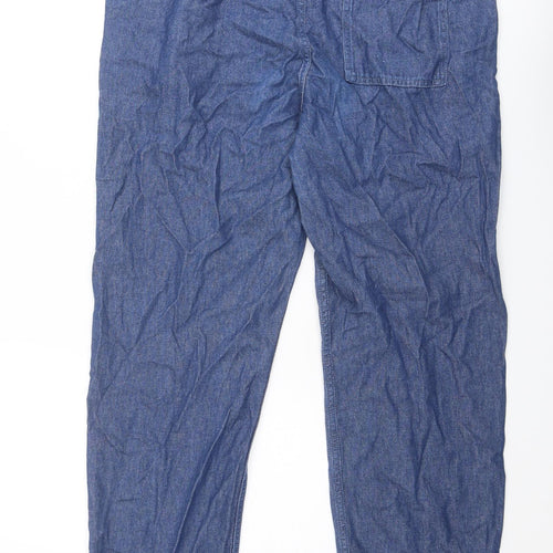 COS Womens Blue Cotton Straight Jeans Size 12 Regular Button