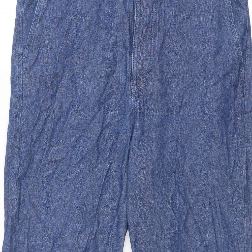 COS Womens Blue Cotton Straight Jeans Size 12 Regular Button