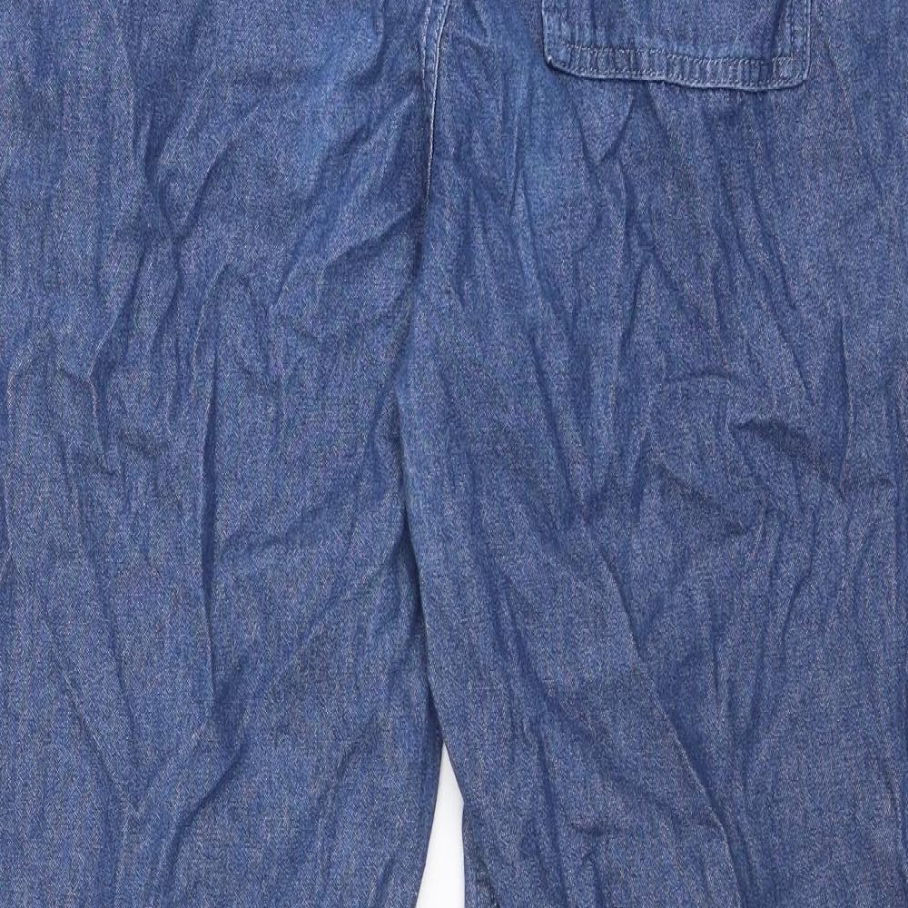 COS Womens Blue Cotton Straight Jeans Size 12 Regular Button