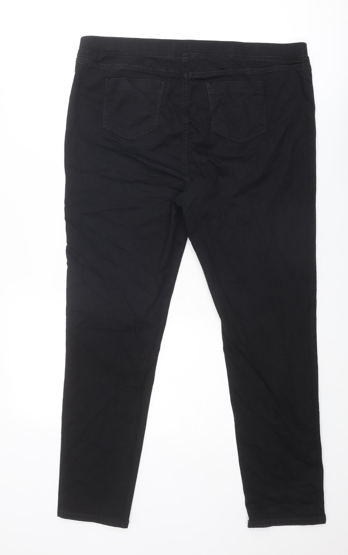 Indigo Womens Black Cotton Jegging Jeans Size 20 Regular