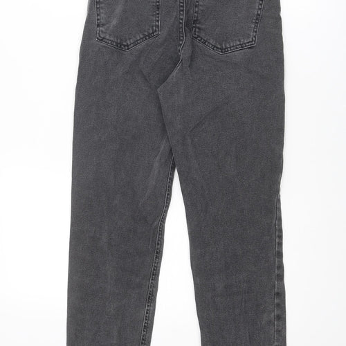 ASOS Womens Grey Cotton Straight Jeans Size 25 in Regular Zip