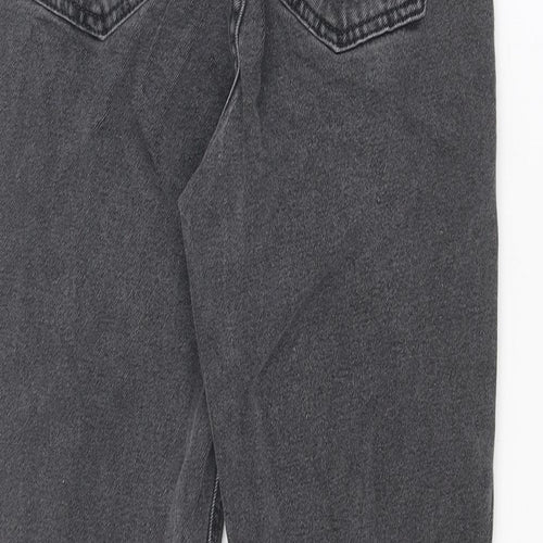 ASOS Womens Grey Cotton Straight Jeans Size 25 in Regular Zip