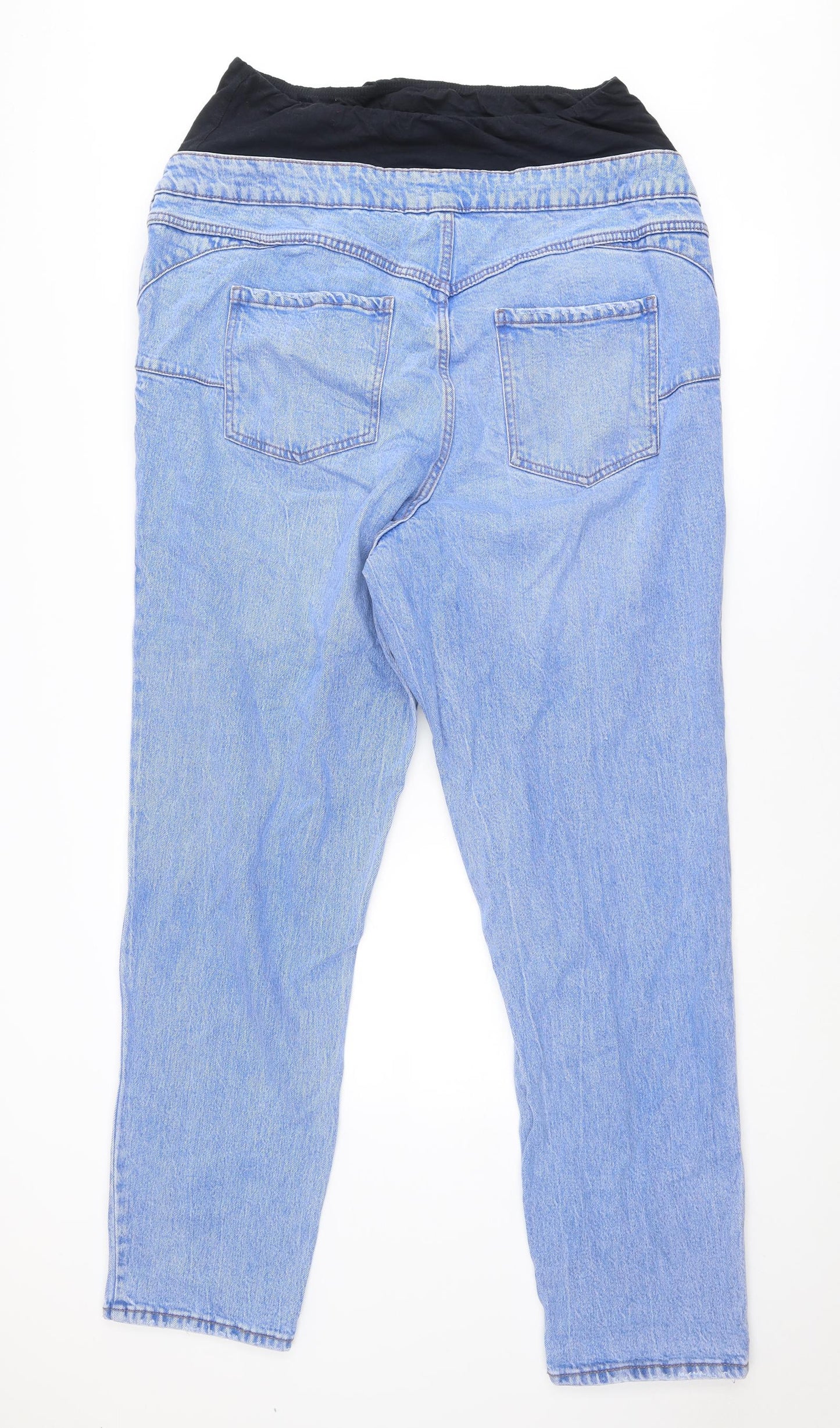 New Look Womens Blue Cotton Straight Jeans Size 18 Regular